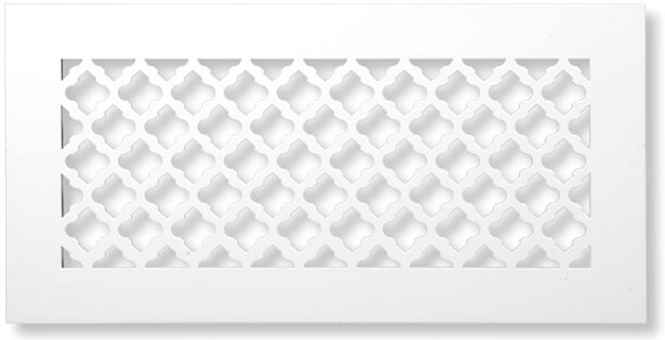keyhole air grille in paint ready white