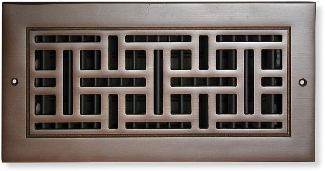 Monarch return air grille in cast bronze front view