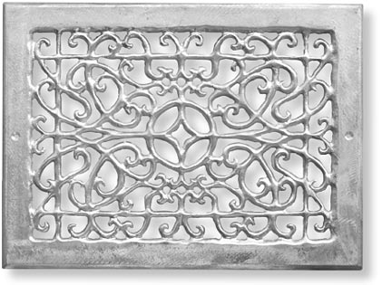 cast aluminum opera grille for 14  by 14 inch duct opening