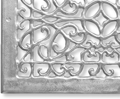 cast aluminum opera grille 10 by 14 closeup 1