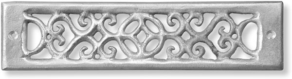 cast aluminum opera grille 2 by 10 inch duct opening
