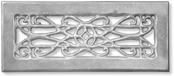 4 by 12 opera return air grille cast metal