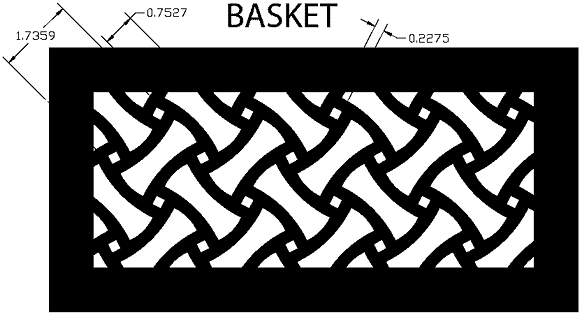 basketweave return air grille in copper dimensions