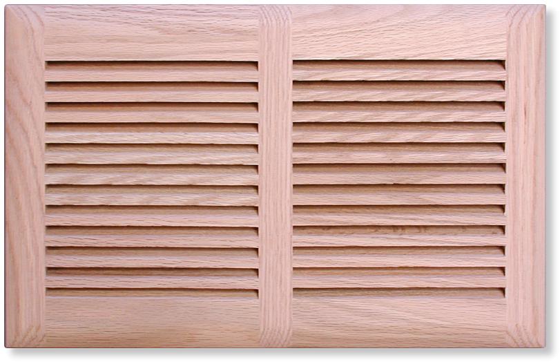 louvered wood return air grille